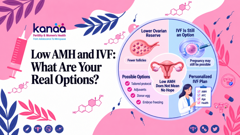 Low AMH and IVF: What Are Your Real Options - Kanaa Fertility banner