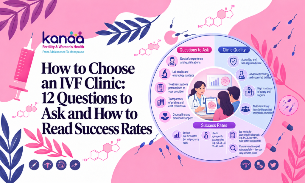 How to Choose an IVF Clinic: 12 Questions to Ask and How to Read Success Rates - Kanaa Fertility banner